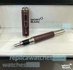 New Best Copy Mont Blanc Writers Edition Homage To Victor Hugo Fountain Pen Burgundy Red